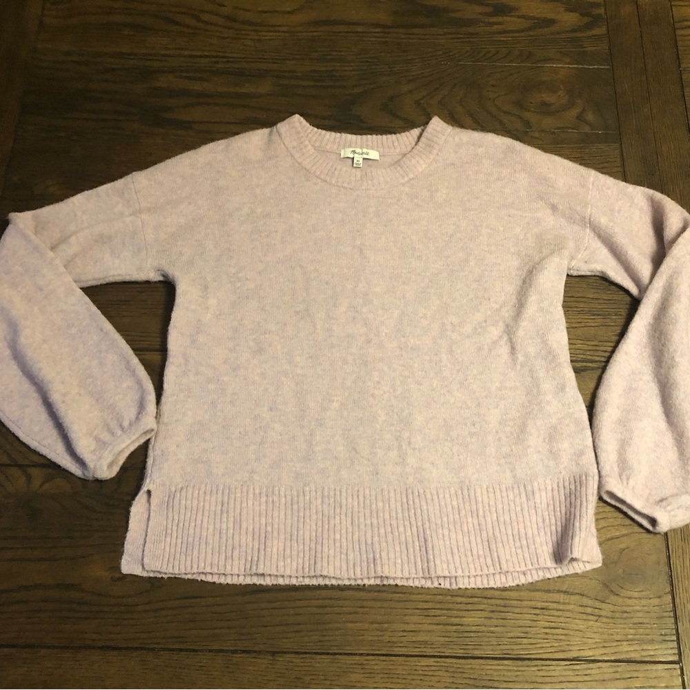 Madewell purple pink wool blend sweater size small